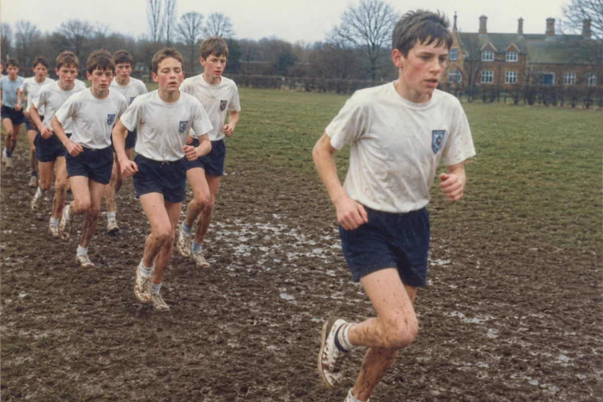 boys doing a cross country run